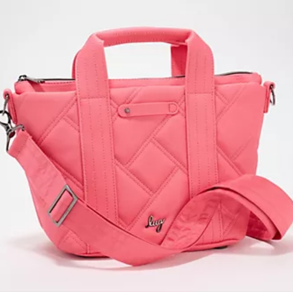 Lug Pink Quilted Crossbody Bag